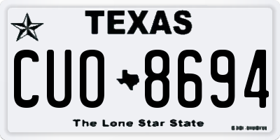 TX license plate CUO8694