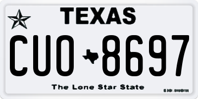 TX license plate CUO8697