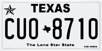TX license plate CUO8710