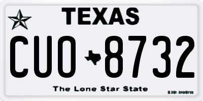 TX license plate CUO8732
