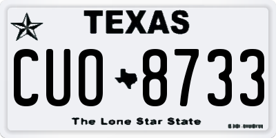TX license plate CUO8733