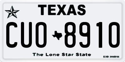 TX license plate CUO8910
