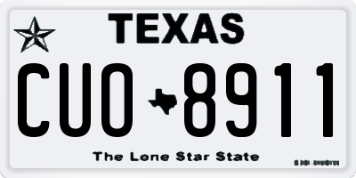 TX license plate CUO8911