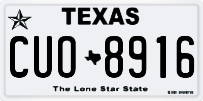 TX license plate CUO8916