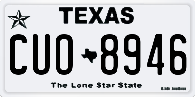 TX license plate CUO8946