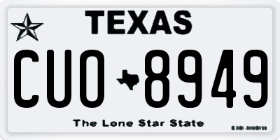 TX license plate CUO8949