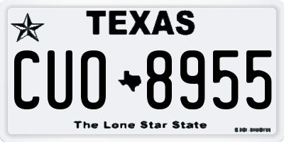 TX license plate CUO8955
