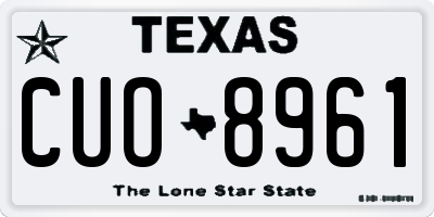 TX license plate CUO8961