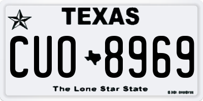 TX license plate CUO8969