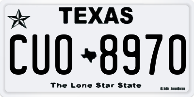 TX license plate CUO8970