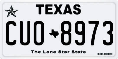 TX license plate CUO8973