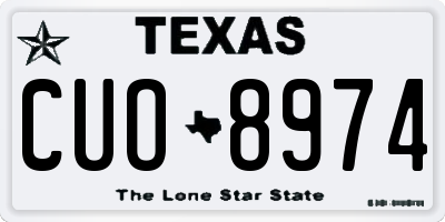 TX license plate CUO8974