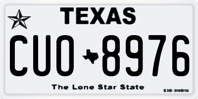 TX license plate CUO8976