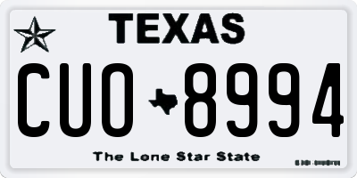 TX license plate CUO8994