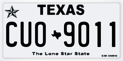 TX license plate CUO9011