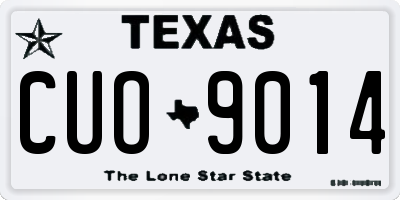 TX license plate CUO9014