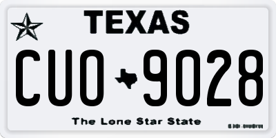 TX license plate CUO9028