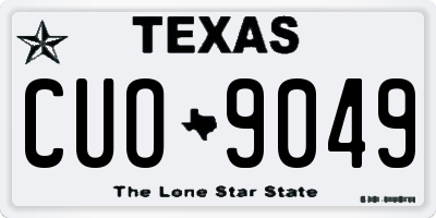 TX license plate CUO9049