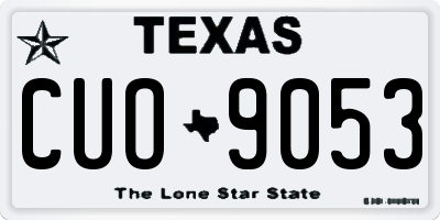 TX license plate CUO9053