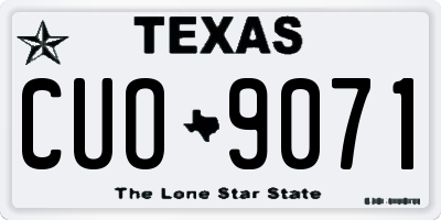 TX license plate CUO9071