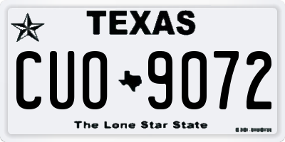 TX license plate CUO9072