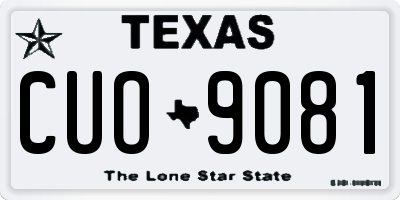 TX license plate CUO9081