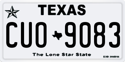 TX license plate CUO9083
