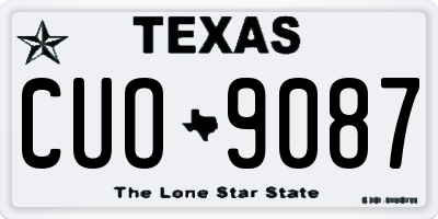 TX license plate CUO9087