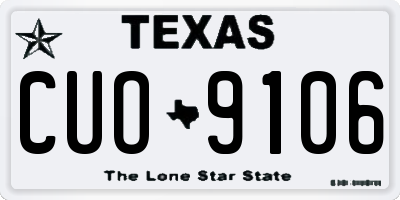 TX license plate CUO9106