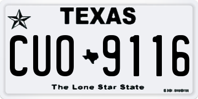 TX license plate CUO9116