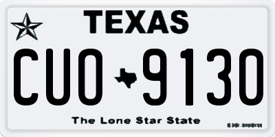 TX license plate CUO9130