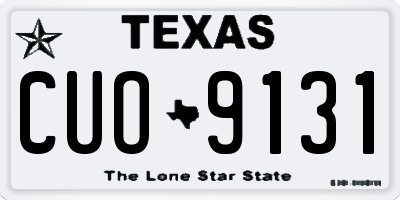 TX license plate CUO9131