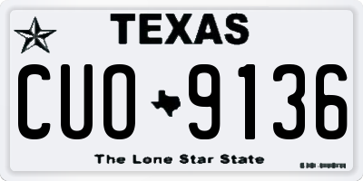 TX license plate CUO9136