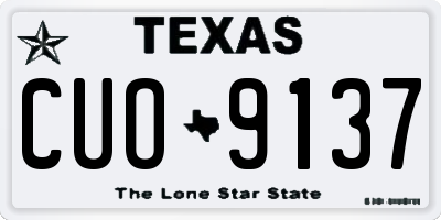 TX license plate CUO9137