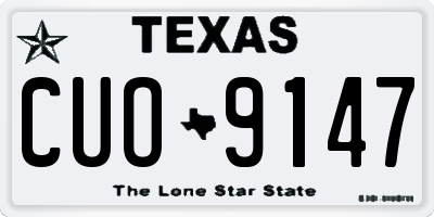 TX license plate CUO9147