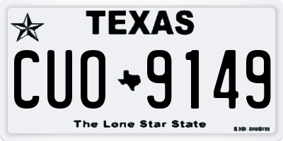 TX license plate CUO9149