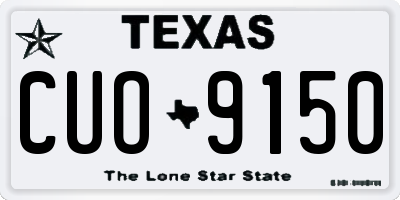 TX license plate CUO9150