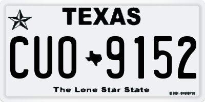 TX license plate CUO9152