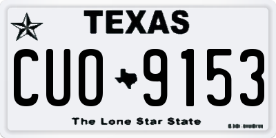 TX license plate CUO9153