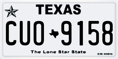 TX license plate CUO9158