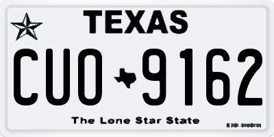 TX license plate CUO9162