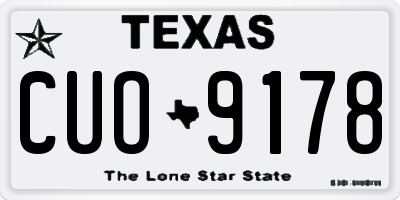 TX license plate CUO9178