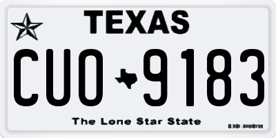 TX license plate CUO9183