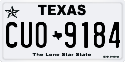 TX license plate CUO9184