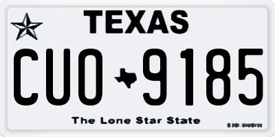 TX license plate CUO9185
