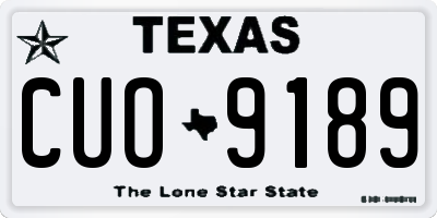 TX license plate CUO9189