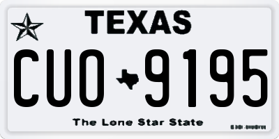 TX license plate CUO9195