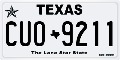TX license plate CUO9211