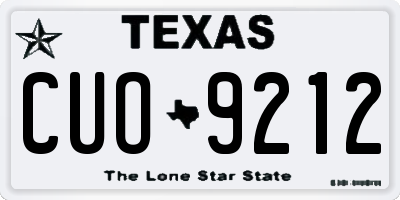 TX license plate CUO9212