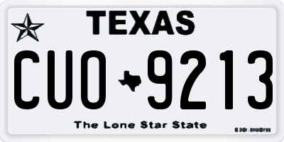 TX license plate CUO9213